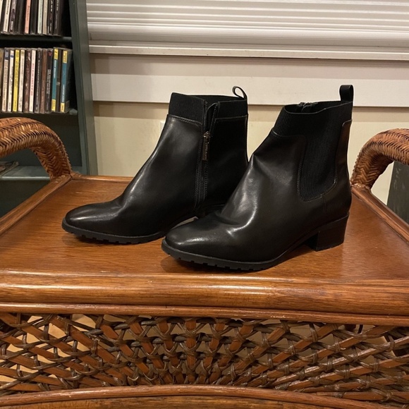 Anne Klein iFlex Ankle Black Leather Ankle Boots/Booties Boots Size 8 - Picture 4 of 6